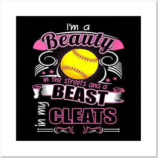 Beauty in the street Beast Softball Player Posters and Art